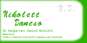 nikolett dancso business card